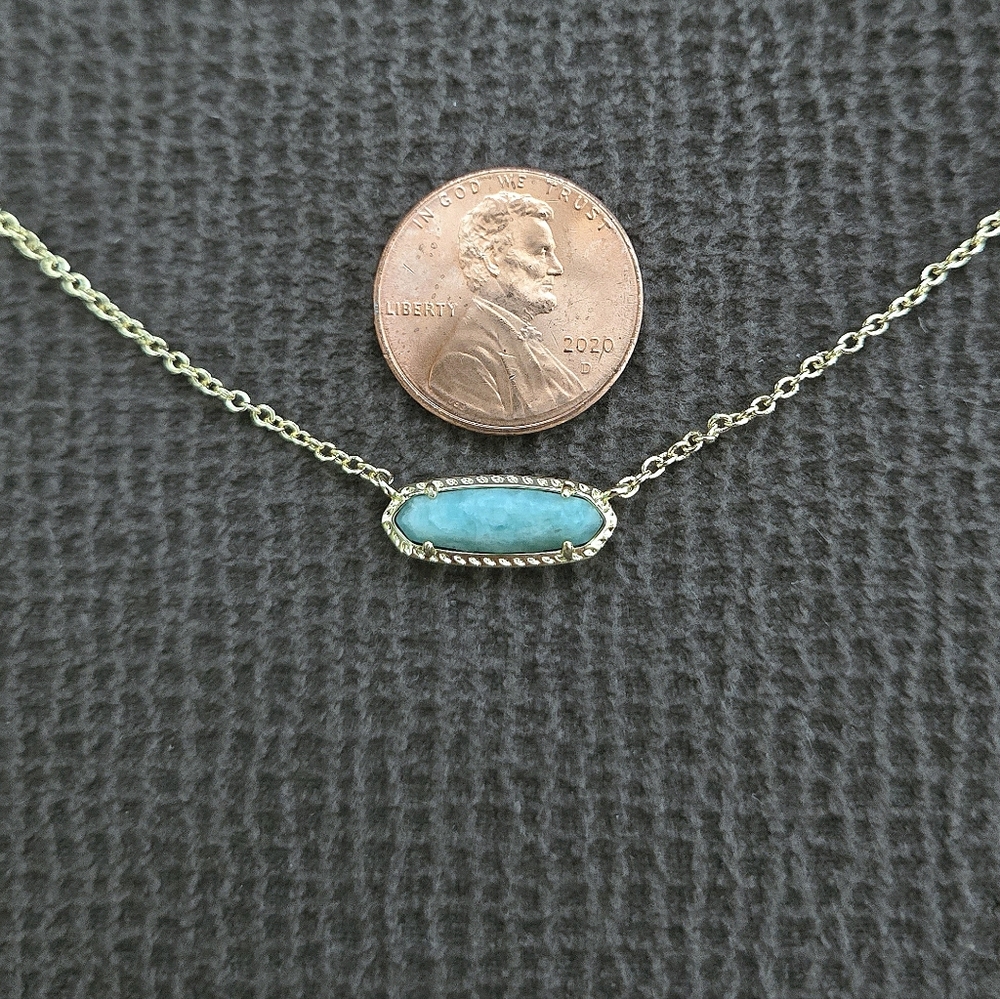 Kendra Scott "Emma" Amazonite Pendant Necklace - NWT - Picture 9 of 16